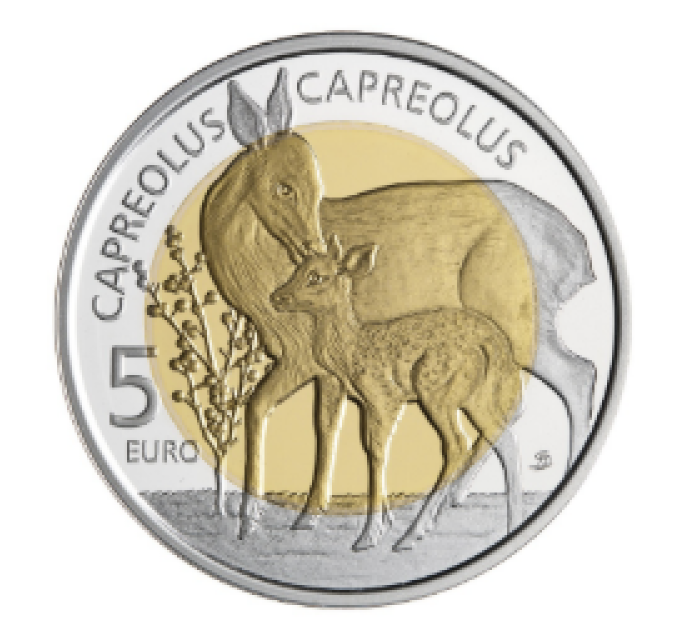 Luxemburg 5 euro zilver BU 2025 - Fauna en Flora - Europese ree