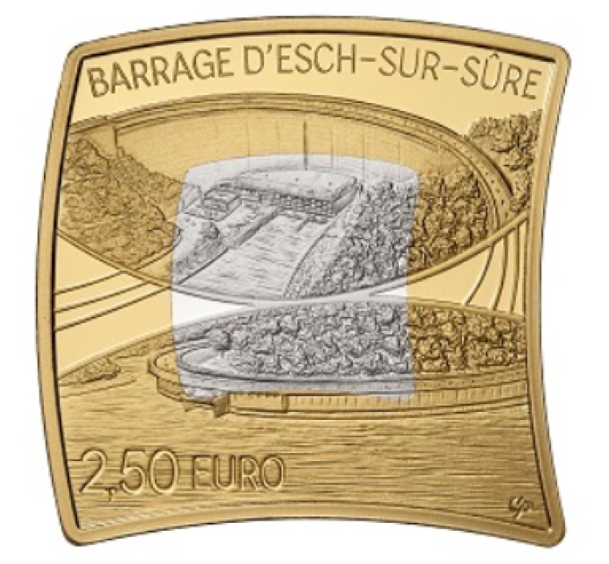 Luxemburg 2,5 euro zilver PROOF 2024 - ESCH-SUR-SURE DAM
