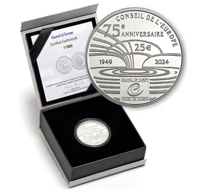 Luxemburg 25 euro zilver BU 2024 - 75-jarig jubileum van de Raad van Europa