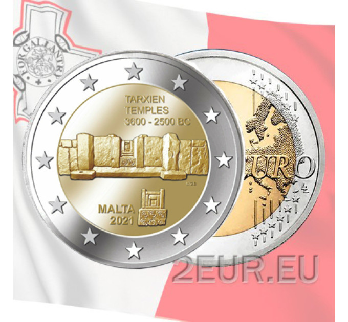 Malta 2 euro UNC 2021 - Tarxien-tempel