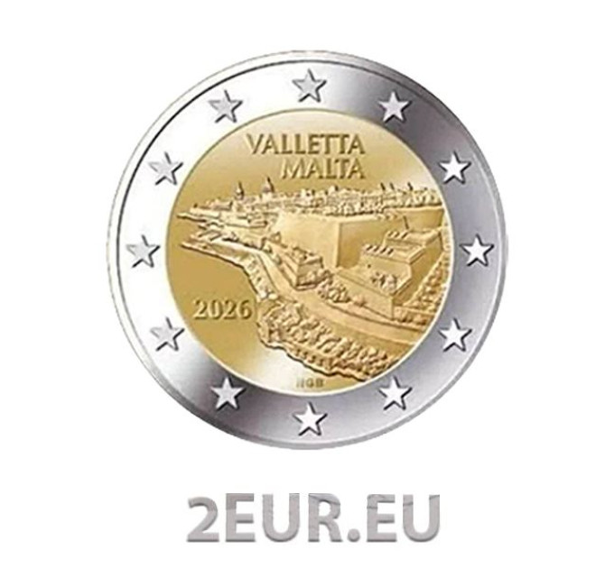 Malta 2 Euro UNC 2026 - Valletta