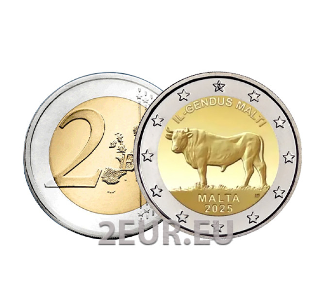 Malta 2 euro UNC 2025 - Maltese stier