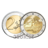 Malta 2 euro UNC 2025 - Historische stad Mdina