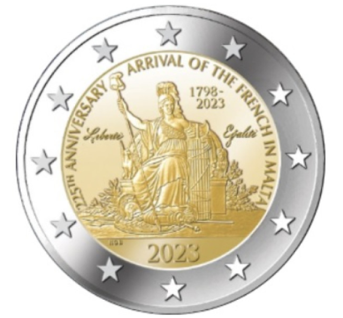 Malta 2 euro UNC 2023 - 225e verjaardag van de aankomst van de Fransen op Malta - Napoleon Bonaparte
