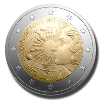 Malta 2 euro UNC 2023 - 550e verjaardag van de geboorte van Nicolaas Copernicus