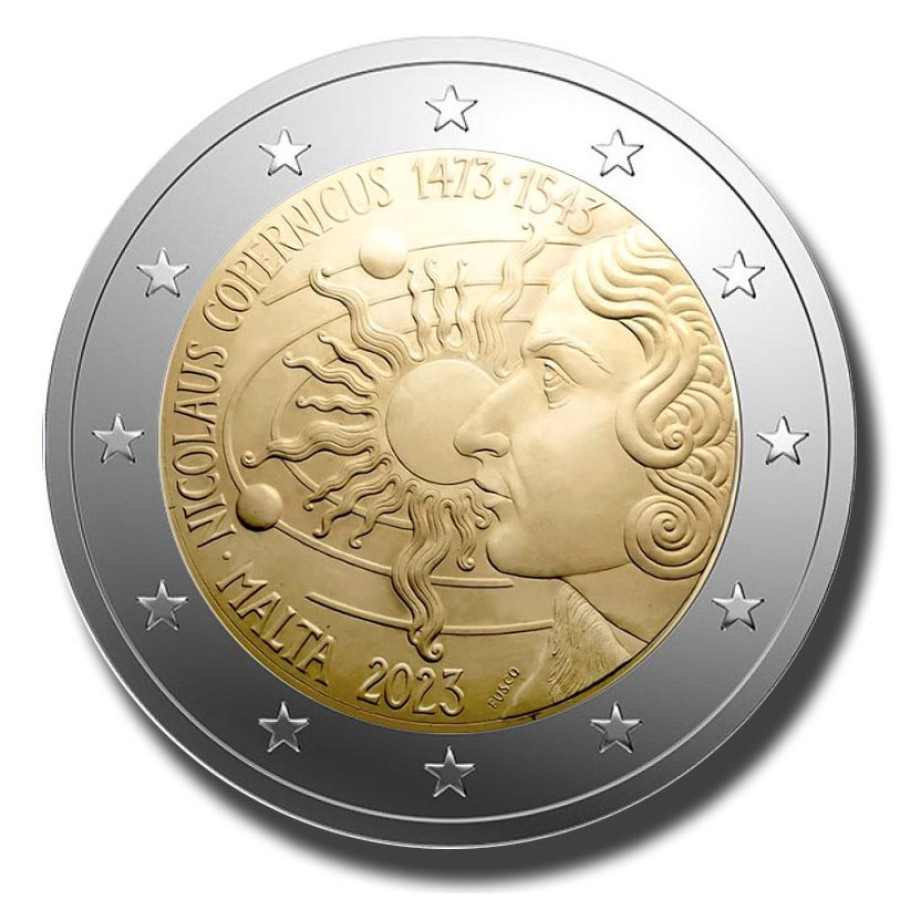 Malta 2 euro UNC 2023 - 550e verjaardag van de geboorte van Nicolaas Copernicus