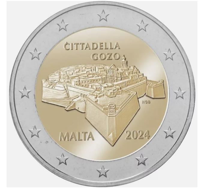 Malta 2 euro UNC 2024 - Citadel van Gozo