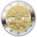 Malta 2 euro UNC 2024 - Maltese honingbij