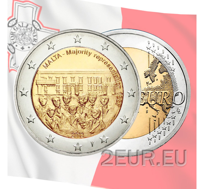 Malta 2 euro UNC 2012 - Meerderheidsvertegenwoordiging 1887