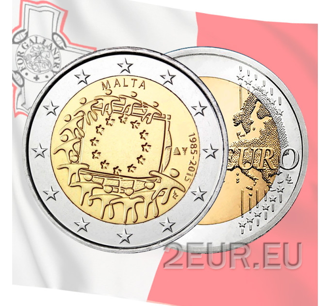 Malta 2 euro UNC 2015 - 30e verjaardag van de EU-vlag
