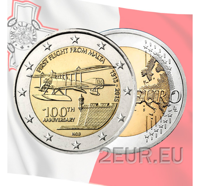 Malta 2 euro UNC 2015 - Eeuwfeest van de eerste vlucht