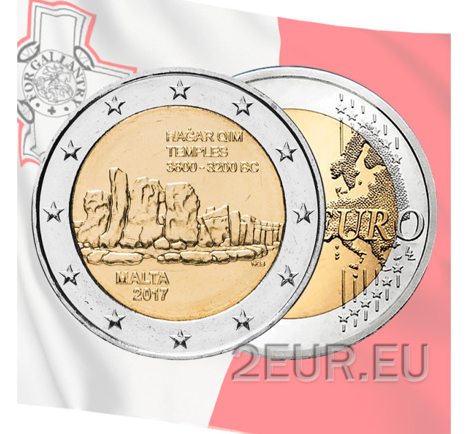 Malta 2 euro UNC 2017 - Hagar Qim Tempels