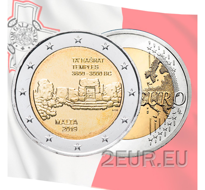 Malta 2 euro UNC 2019 - Ta Hagrat-tempels