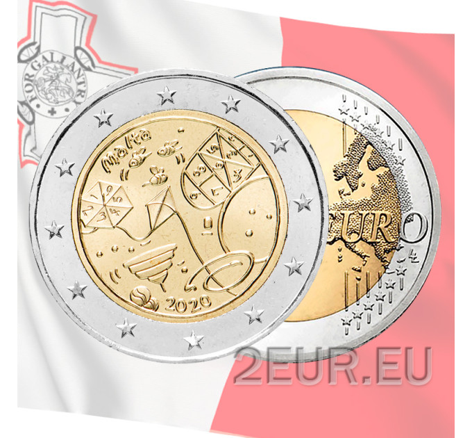 Malta 2 euro UNC 2020 - Van kinderen in solidariteit - Spellen