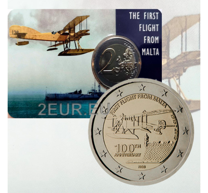 Malta 2 euro BU 2015 - Honderdjarig jubileum van de eerste vlucht vanuit Malta