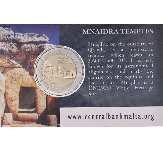 Malta 2 euro BU 2018 - Mnajdra Tempels