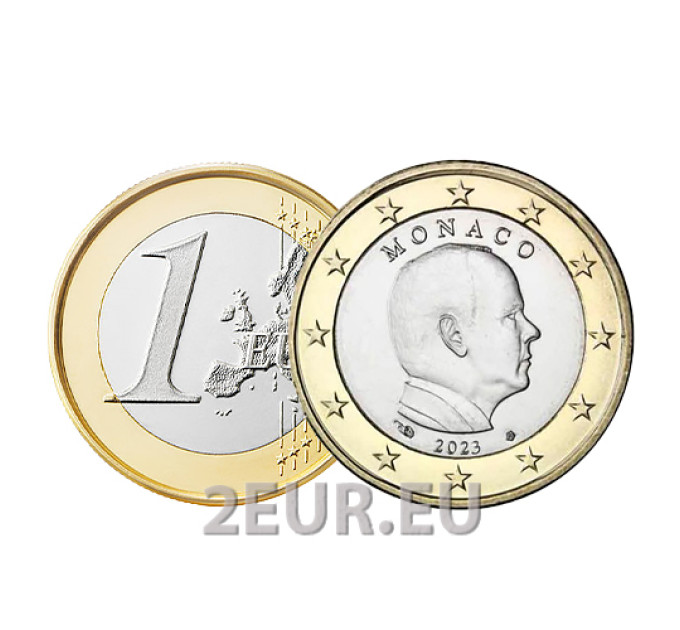 Monaco 1 euro UNC 2023 - Prince Albert II