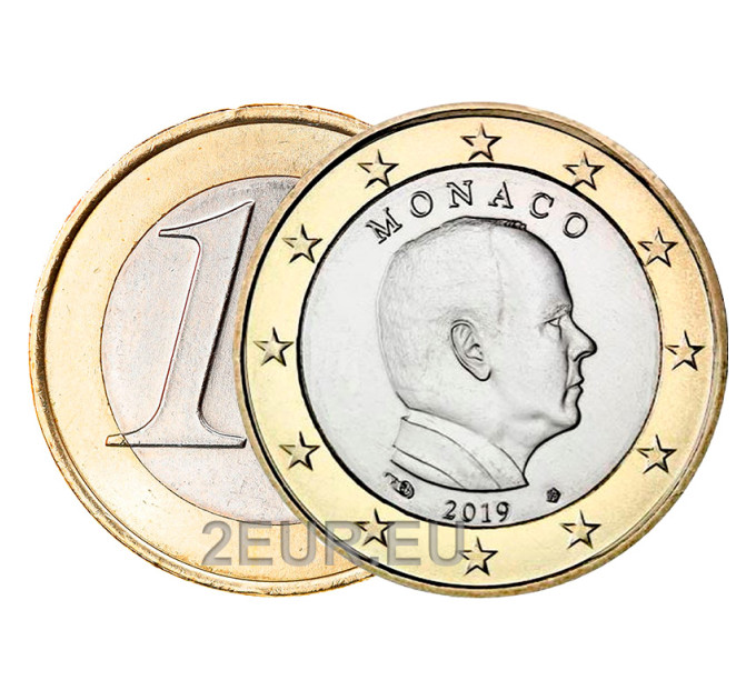 Monaco 1 euro UNC 2019 - Prince Albert II