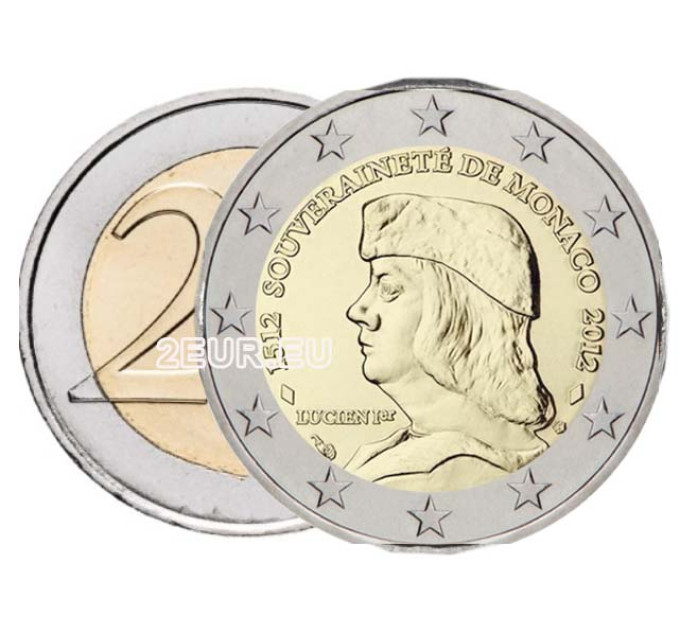 Monaco 2 euro UNC 2012 - 500 jaar onafhankelijkheid 1512 - 2012