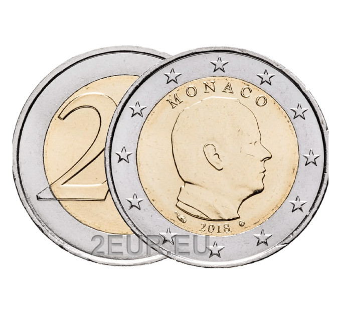 Monaco 2 euro UNC 2018 - Prins Albert II