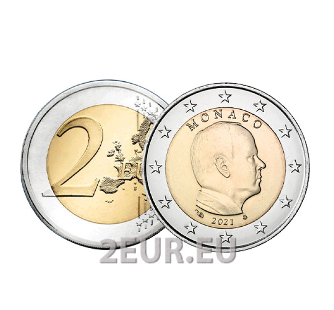 Monaco 2 euro UNC 2021 - Prince Albert II