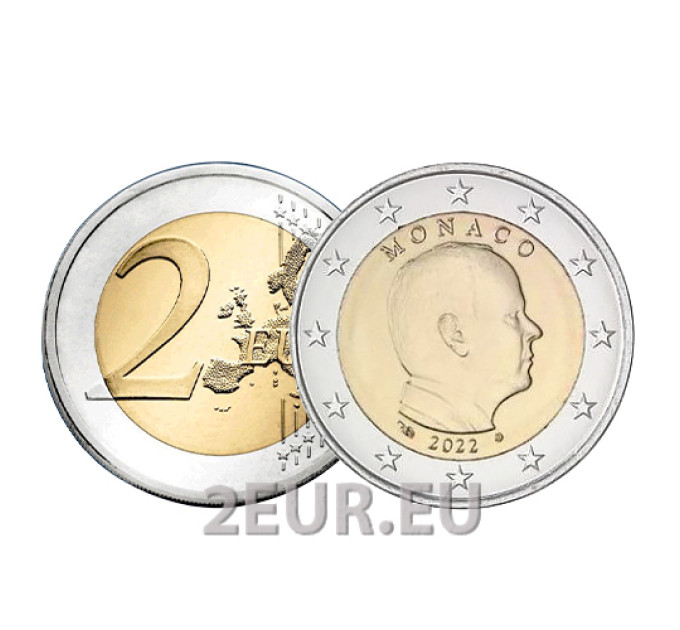 Monaco 2 euro UNC 2022 - Prince Albert II