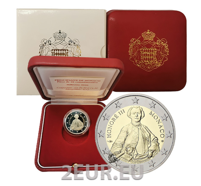 Monaco 2 euro PROOF 2020 - 300e verjaardag van de geboorte van prins Honoré III