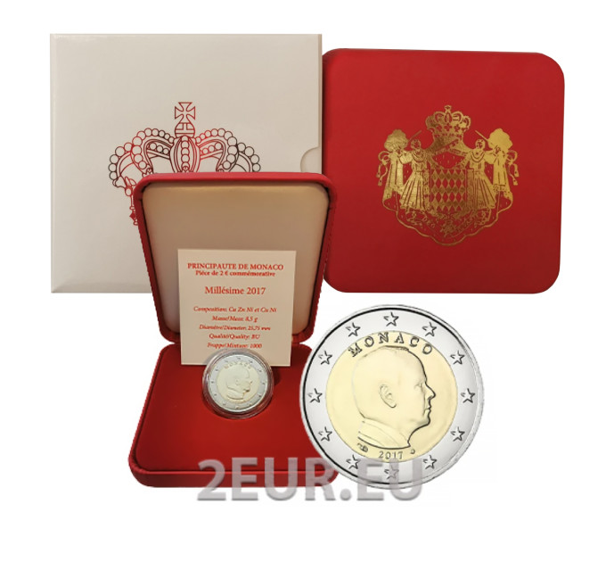 Monaco 2 euro BU 2017 - Prince Albert II