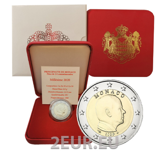 Monaco 2 euro BU 2020 - Prince Albert II