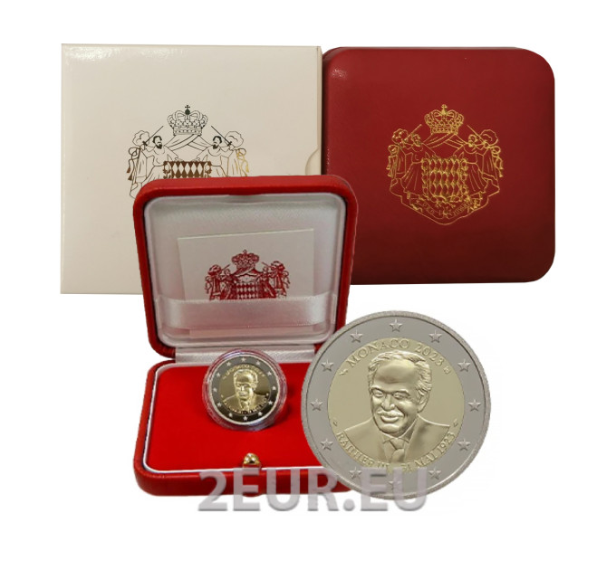 Monaco 2 euro PROOF 2023 - 100e verjaardag van de geboorte van Prins Rainier III