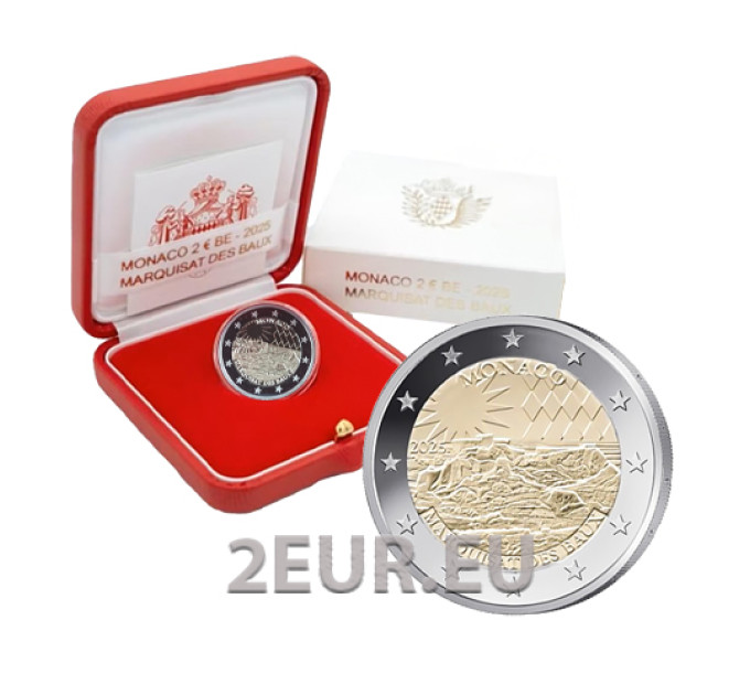 Monaco 2 euro PROOF 2025 - Markizaat van Les Baux