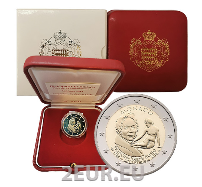 Monaco 2 euro PROOF 2018 - 250e verjaardag van François Joseph Bosio