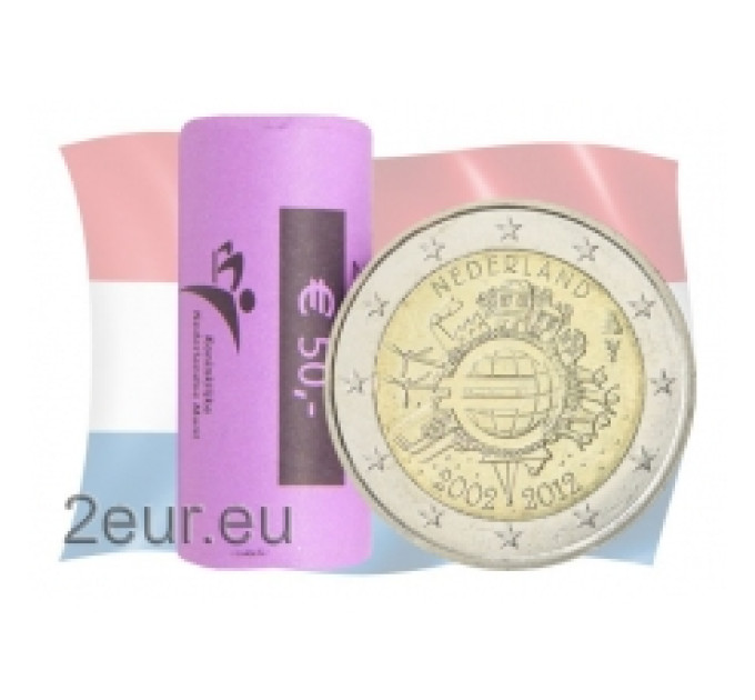 Nederland 2 euro UNC rollen 2012 - 10 jaar euro
