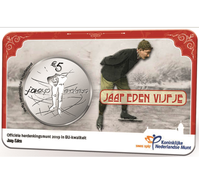 Nederland 5 euro UNC 2019 - Jaap Eden