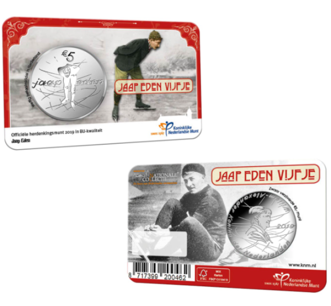 Nederland 5 euro UNC 2019 - Jaap Eden