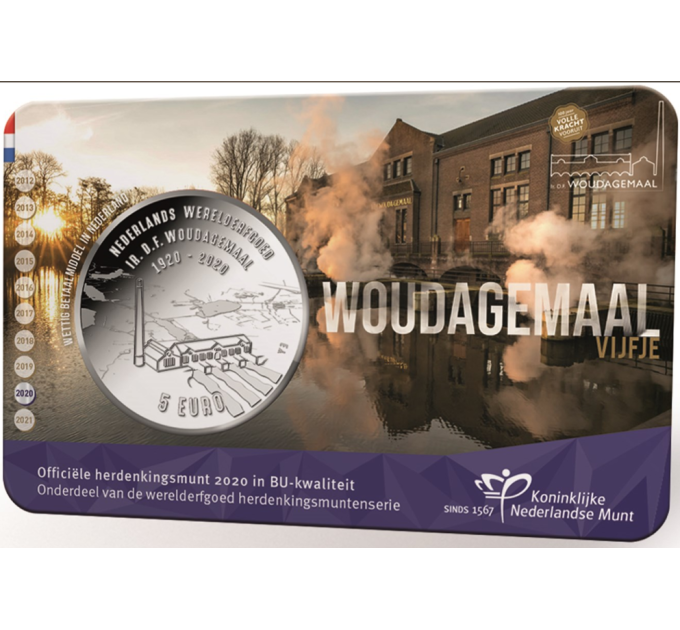 Nederland 5 euro UNC 2020 - Woudagemaal