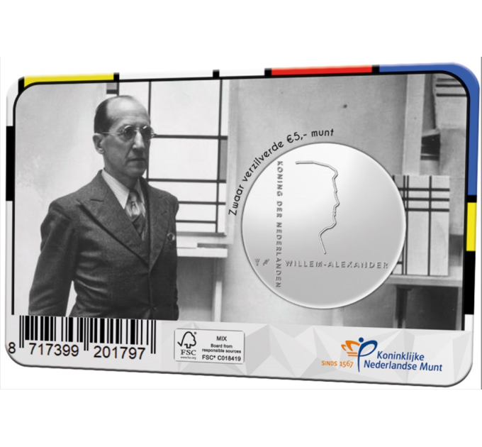 Nederland 5 euro UNC 2022 - Piet Mondriaan