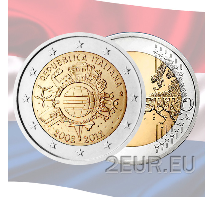 Nederland 2 euro UNC 2012 - 10 Jaar Euro Cash
