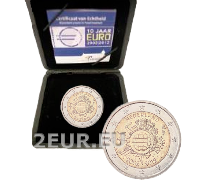 Nederland 2 euro proof 2012 - 10 Jaar Euro Cash