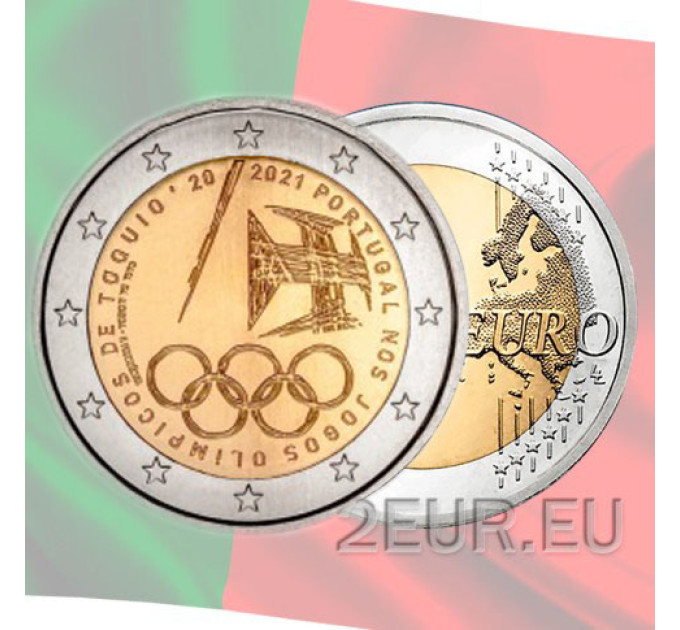 Portugal 2 euro UNC 2021 - Deelname aan de Olympische Spelen in Tokio