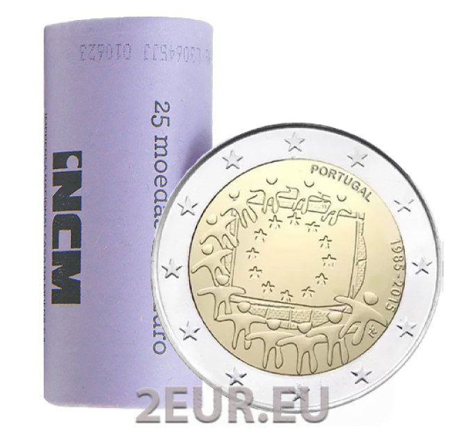Portugal 2 euro UNC rollen 2020 - 75 jaar Verenigde