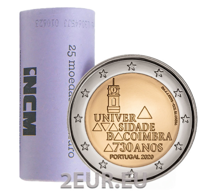 Portugal 2 euro UNC rollen 2020 - 75 jaar Verenigde
