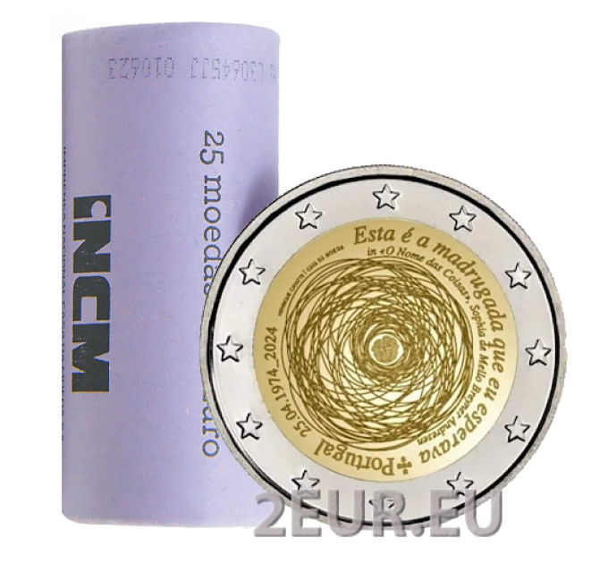 Portugal 2 euro UNC rollen 2024 - Olympische Spelen