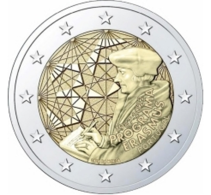 Portugal 2 euro UNC rollen 2022 - 35 jaar Erasmus