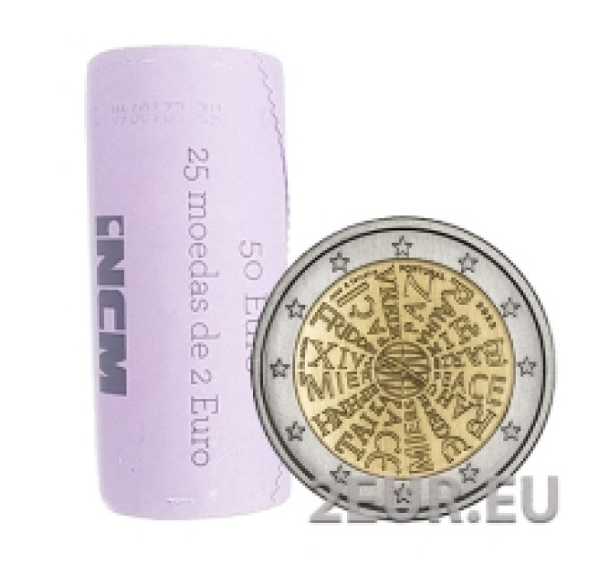 Portugal 2 euro UNC rollen 2023 - Vrede in onze handen