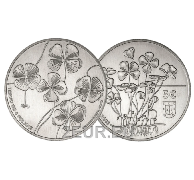 Portugal 5 euro UNC 2018 - Het klavertje vier