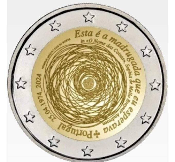 Portugal 2 euro UNC 2024 - 50e verjaardag van de Anjerrevolutie