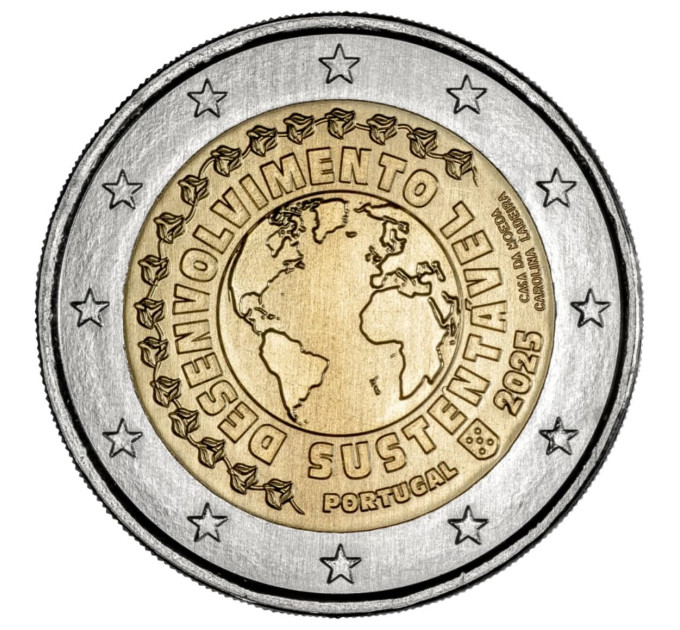 Portugal 2 euro UNC 2025 - Duurzame ontwikkeling