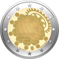 Portugal 2 euro UNC 2026 - 100-jarig jubileum van de Rotary Foundation in Portugal