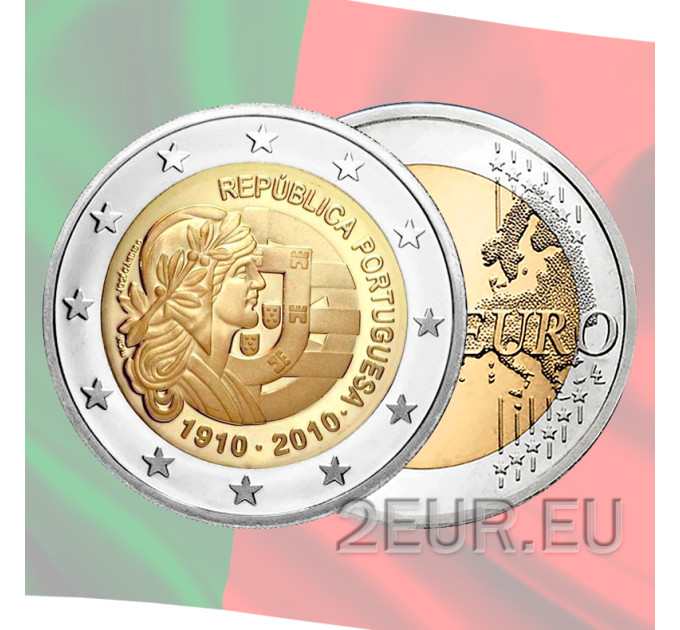 Portugal 2 euro UNC 2010 - Eeuwfeest van de Portugese Republiek